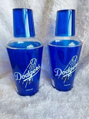 Los Angeles Dodgers Baseball Blue Shaker Tumblers (Set of 2) Mixology Bar Wear